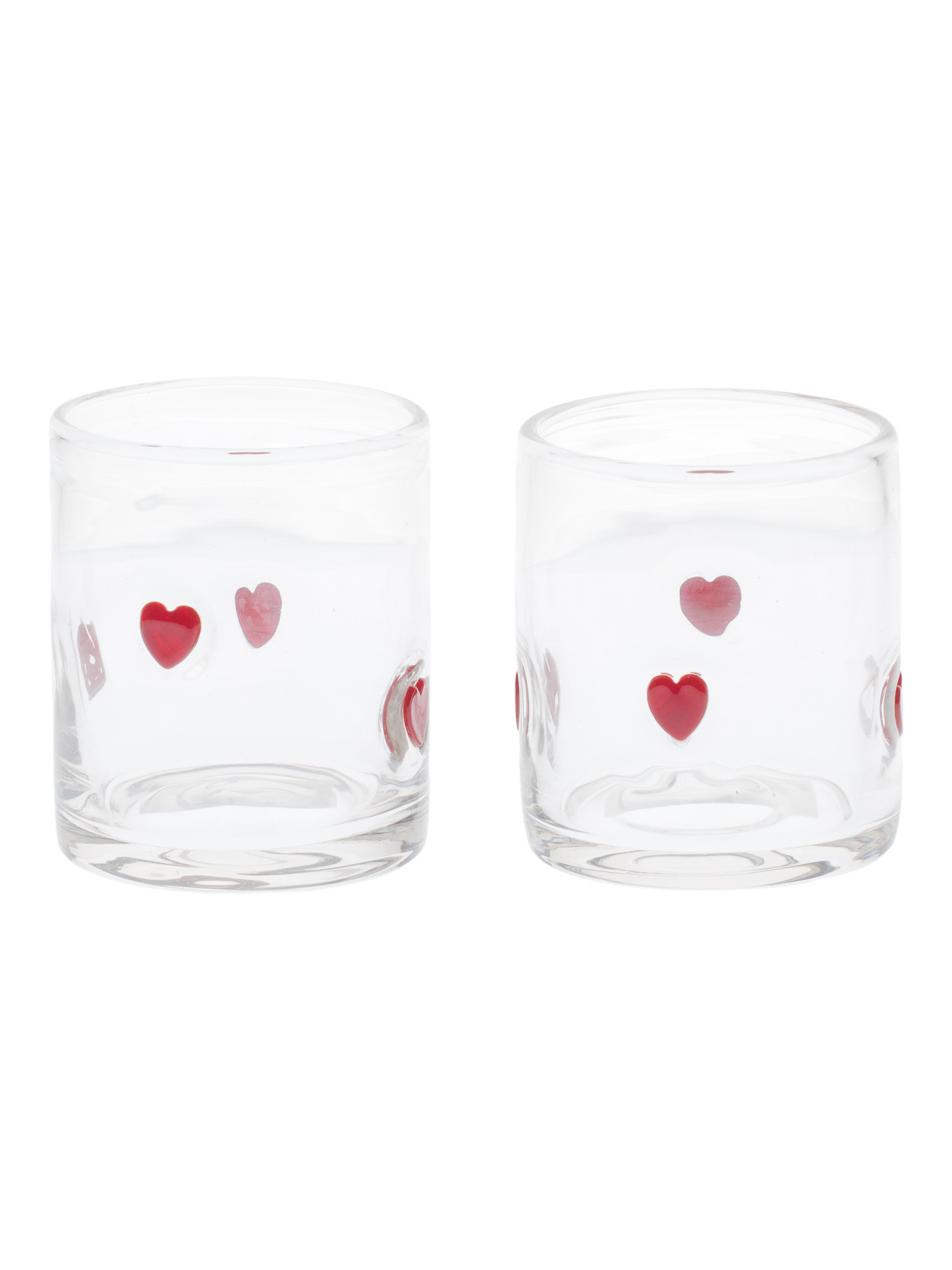 Set Of 2 Heart Double Old-fashion Glasses | TJ Maxx