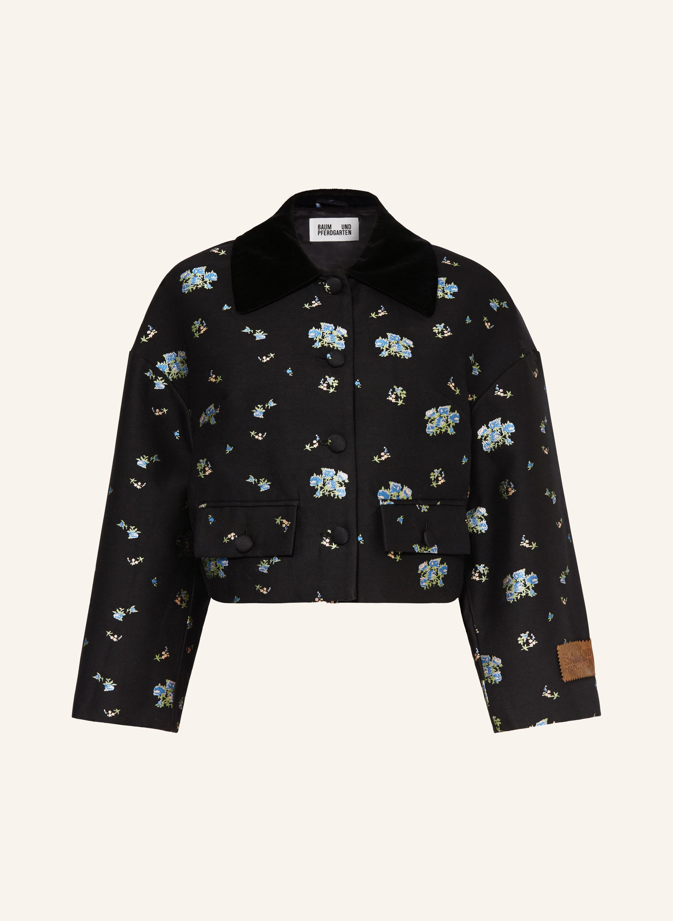 BAUM UND PFERDGARTEN Jacquard-Jacke BEBETH in schwarz / grün / blau | Breuninger (DACH)