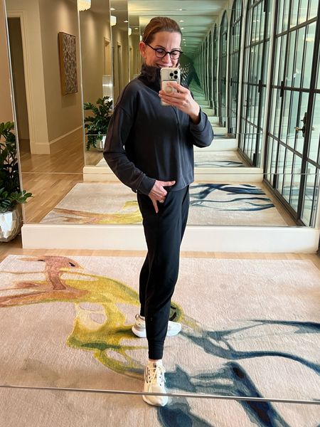 Casual, so comfy, so cozy and all around fabulous. I own small of these three Athleta pieces in multiple colors. The joggers are highways, fabulous pockets, and a great length. The quarter zip is so buttery soft and the perfect colors. The tank is a perfect fit and again, so many colors.

#LTKstyletip #LTKover40 #LTKfindsunder100