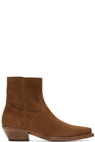 Brown Suede Lukas Boots | SSENSE