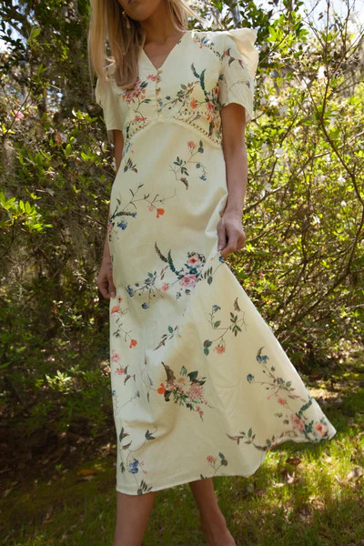 Elsie Midi Linen Dress | Anna Cate Collection