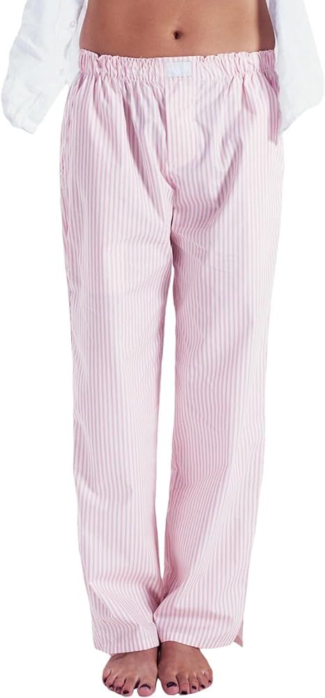Mxiqqpltky Pajama Pants Women Y2k Striped Elastic High Waist Straight Wide Leg Lounge Pj Pants So... | Amazon (US)