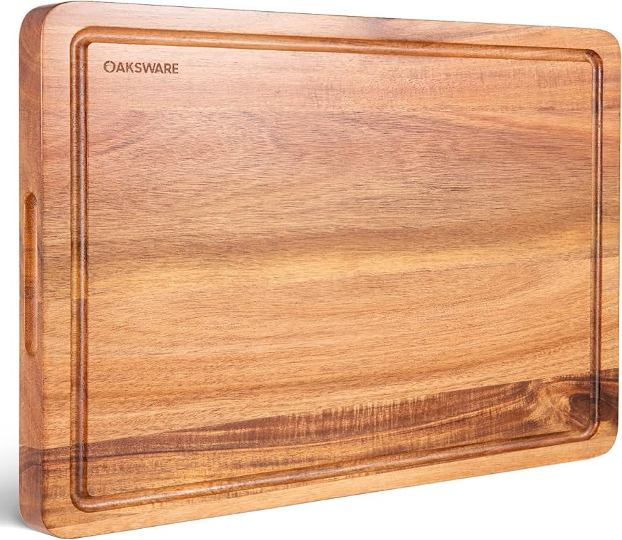 OAKSWARE Cutting Boards, Large Acacia Wooden Cutting Board for Kitchen, Edge Grain Reversible Woo... | Amazon (US)