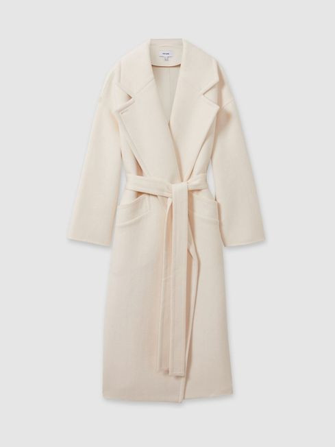 Bridget
                Wool-Blend Blindseam Coat | Reiss UK