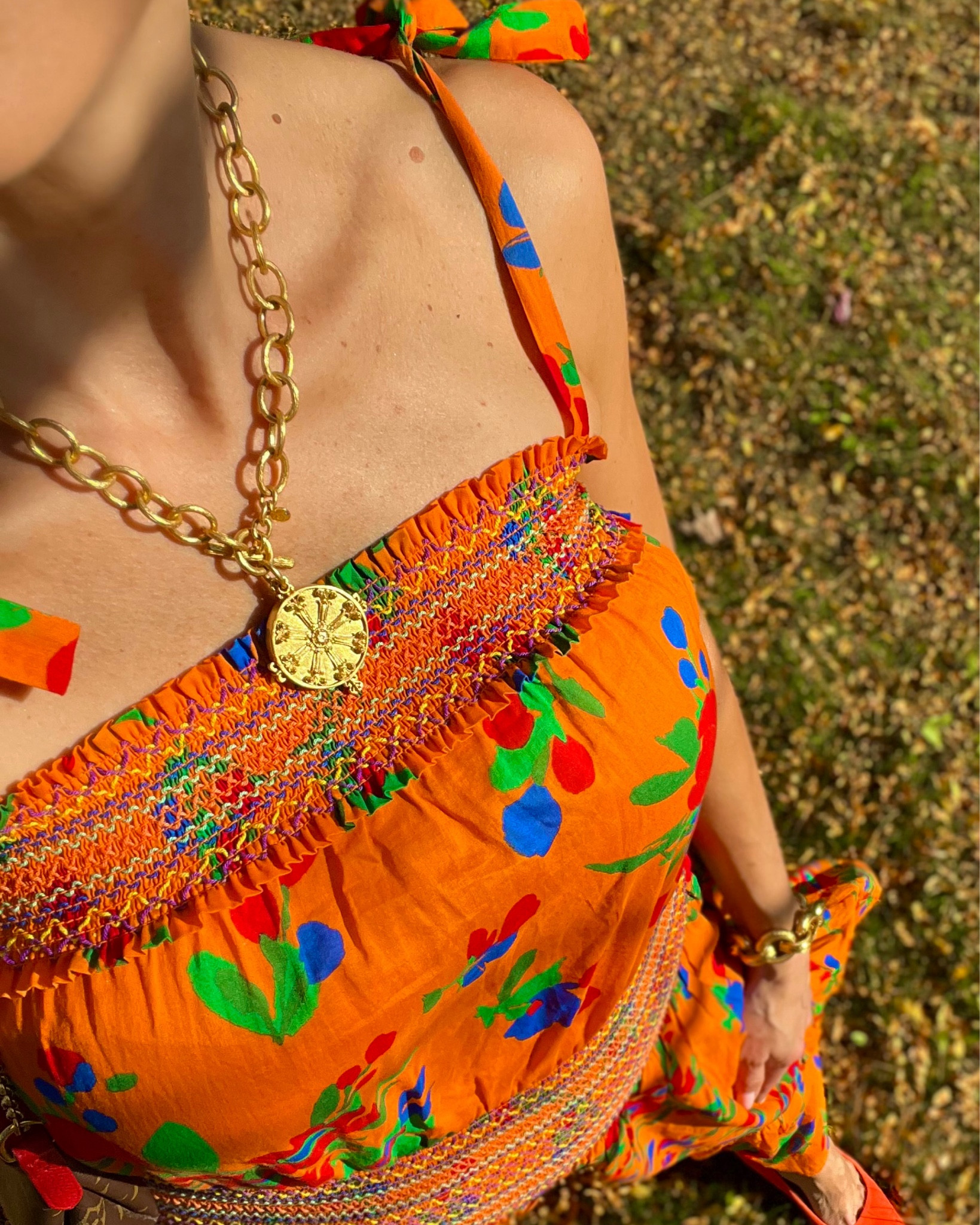 Autumn 🍂🧡Vibes with Julie Vos Reversible Meridian Pendant Necklace  Dress Tory Burch  

#LTKFallSale #LTKOver40 #LTKSeasonal