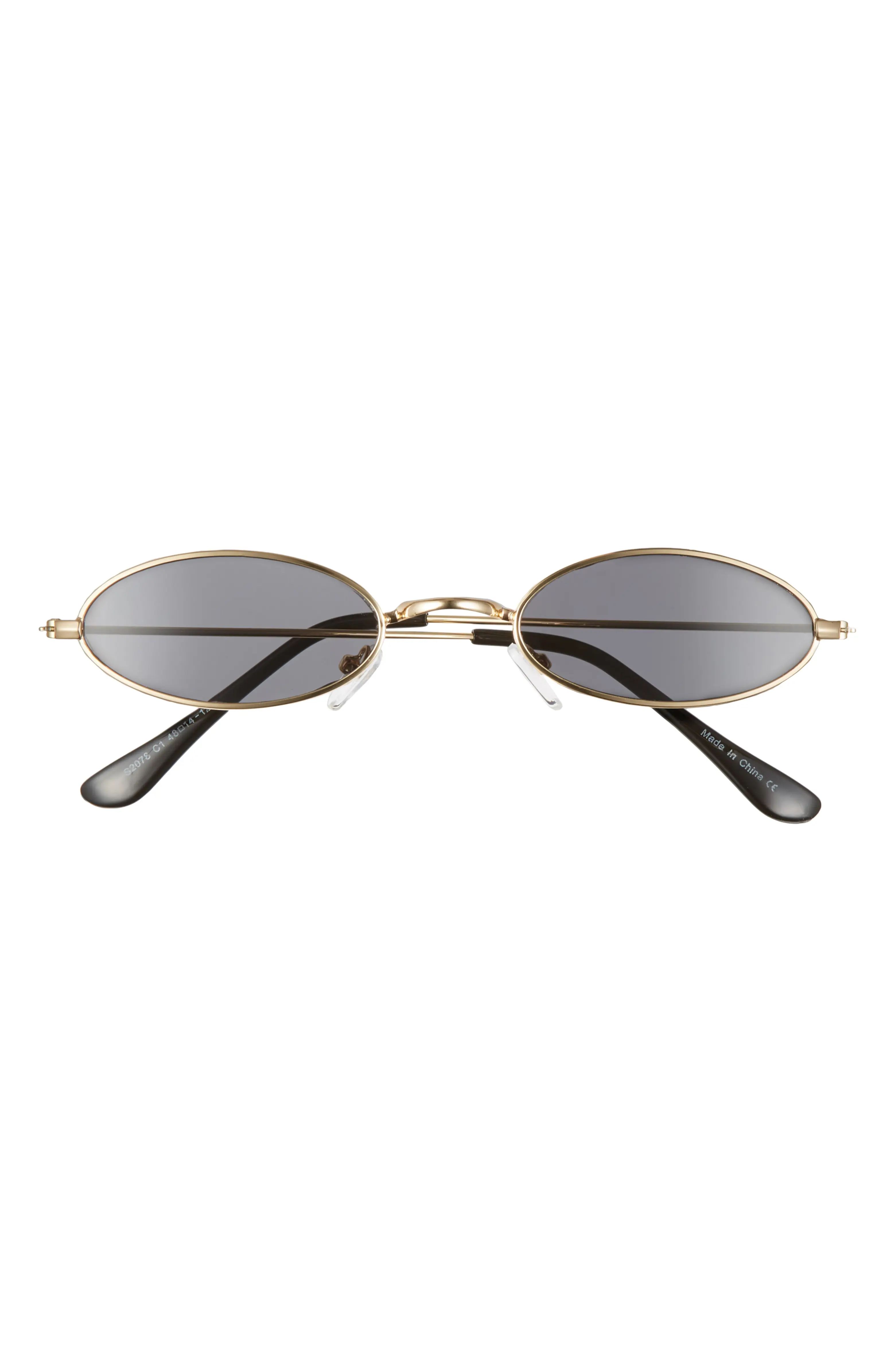 48mm Tiny Wire Oval Sunglasses | Nordstrom