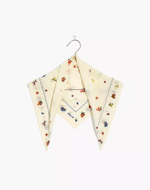 Embroidered Organic Cotton Bandana | Madewell