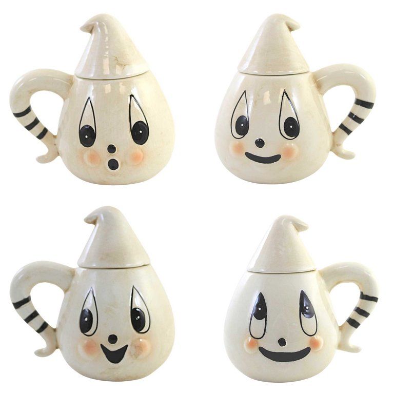Tabletop Ghost Teacups W/Lids Dolomite Halloween Johanna Parker Th00538 - Walmart.com | Walmart (US)