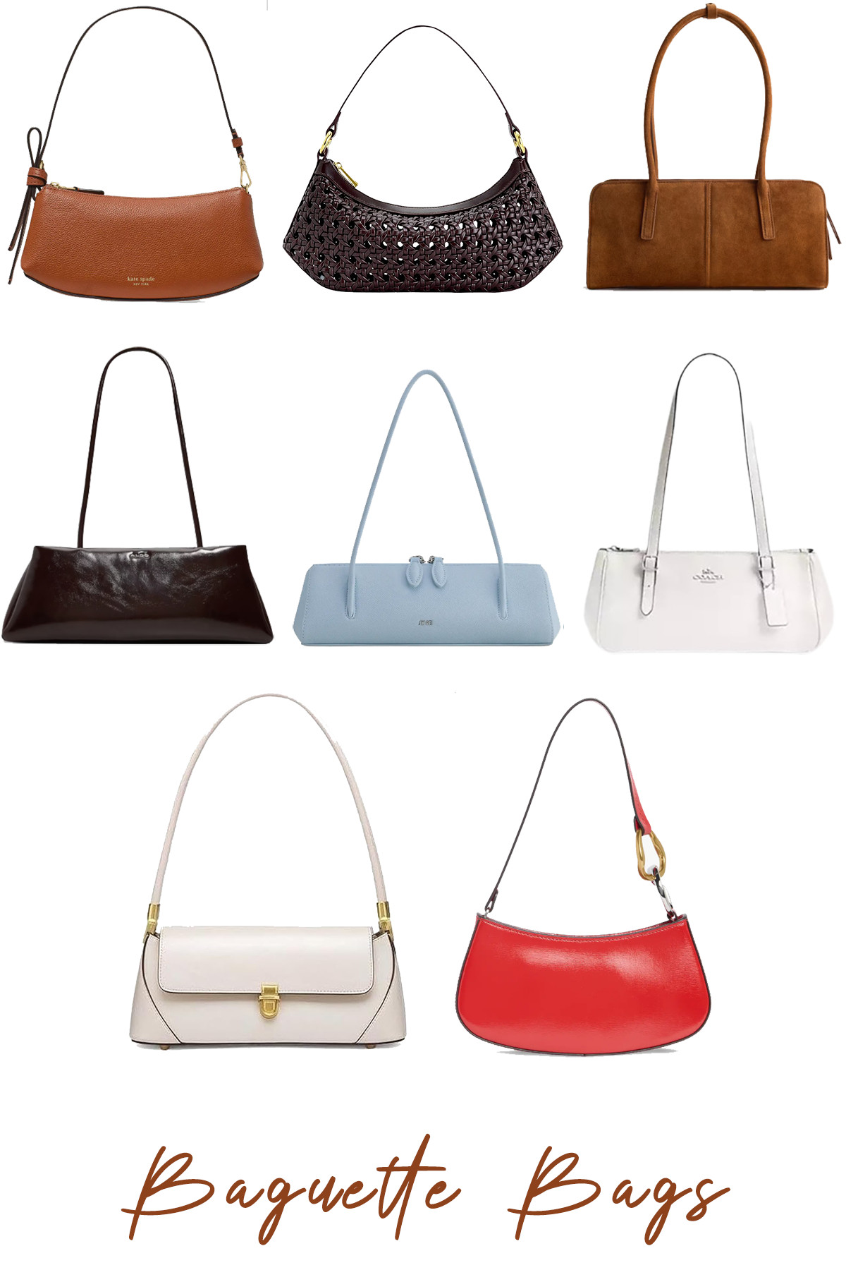 Baguette Bags

I vividly remember when shoulder bags went out of style and crossbody bags or wristlets became popular. I brought a few of my shoulder bags to college and noticed no one else was wearing them. So in order to fit in, I opted for wristlets instead like everyone else. But back to baguette bags — they are a classic shape so they go with everything and are easy to style, so I get why they’re back in style like other 90’s trends. 

 