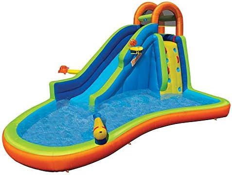 Amazon.com: BANZAI Big Blast Water Park, Length: 14 ft 5 in, Width: 10 ft 7 in, Height: 7 ft 11 i... | Amazon (US)