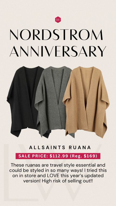 The ruana I have in every color! This year’s version got updated and it is SOOO good I had to add to cart!! High risk of selling out, snag it while you can! 💛

#LTKSeasonal #LTKSaleAlert #LTKxNSale
