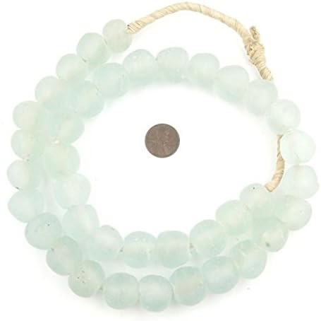 African Recycled Glass Beads - Full Strand Eco-Friendly Fair Trade Sea Glass Beads from Ghana Han... | Amazon (US)
