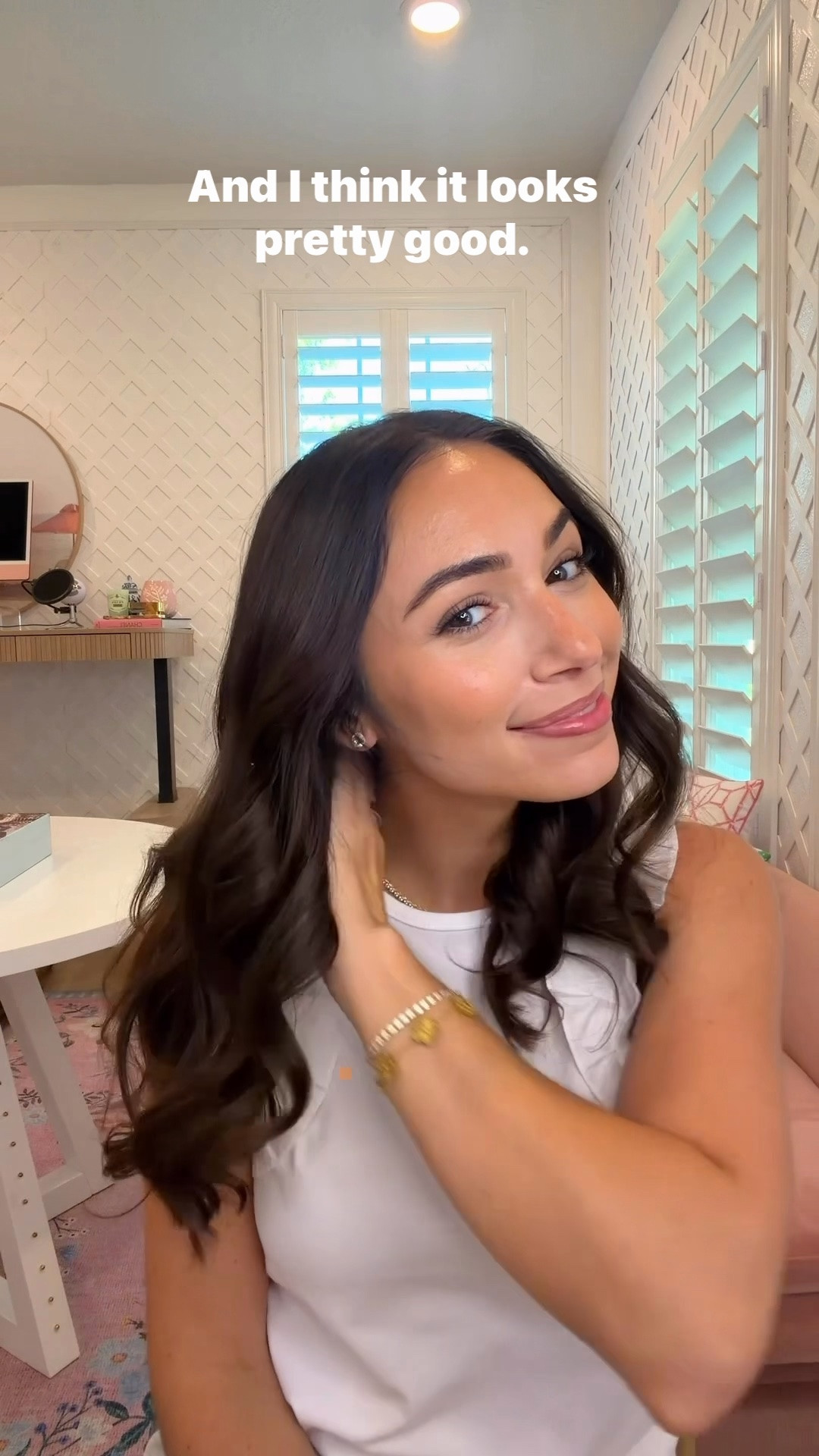 Morning divas! I got this new GHD Chronos Curve Curling Iron and wanted to film a little get ready with me. I love a blowout… I just don’t want to have to do a blowout. The barrel is an oval so it helps to give those big bouncy curls!! It went pretty quick! I love how it looks! Also sharing my favorite boat bristle brush that’s very similar to the viral $$$ one, hair gloss, etc!! Grwm // grwm routine // hair gloss // curling iron // brunette hair at home

#LTKgrwm #LTKmorningroutine #LTKstorytime