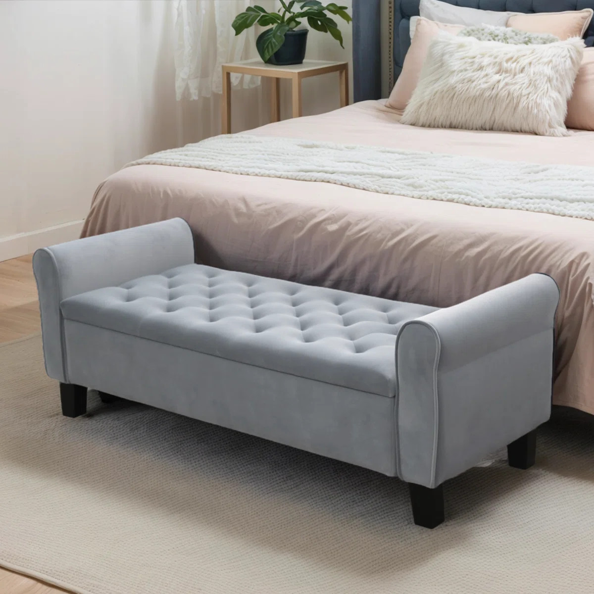Upholstered Storage Bench End of Bed | Wayfair North America