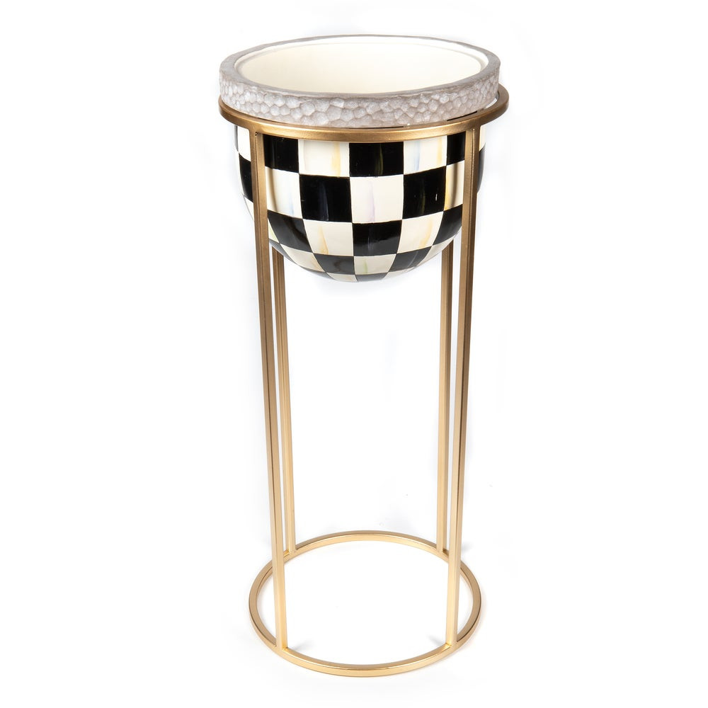 Courtly Check Tall Plant Stand | MacKenzie-Childs