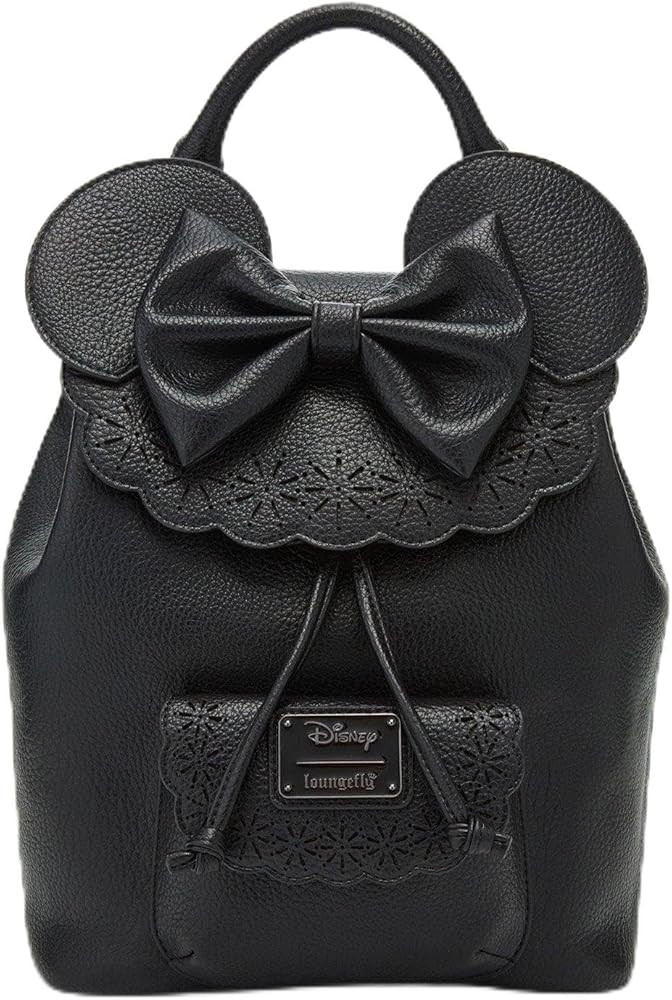 Loungefly Disney Minnie Mouse Pebble Textured Black Mini Backpack — BoxLunch Exclusive | Amazon (US)