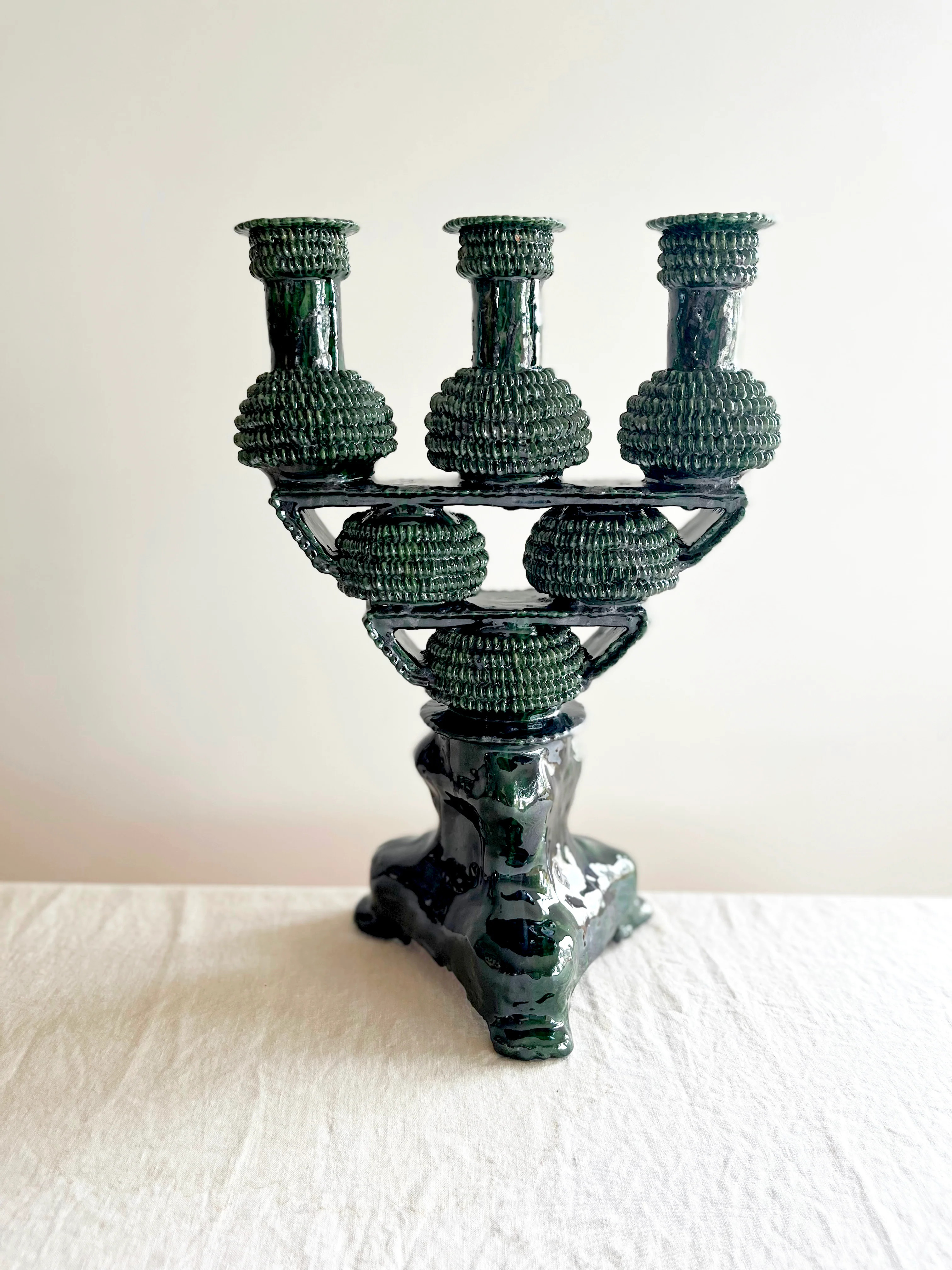 Tres Luces Candelabra Verde - Green | the ARK elements