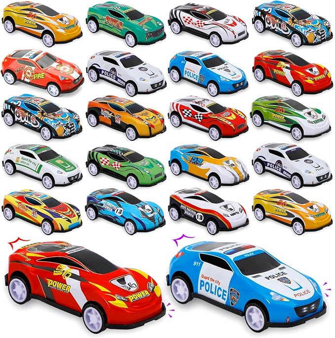 28 pcs Pull Back Cars Toys for Kids, Party Favors Treasure Box for Classroom Prizes Mini Vehicles... | Amazon (US)