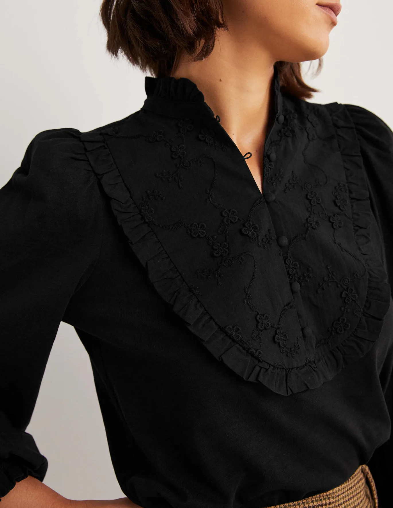 Embroidered Woven Mix Top | Boden (UK & IE)