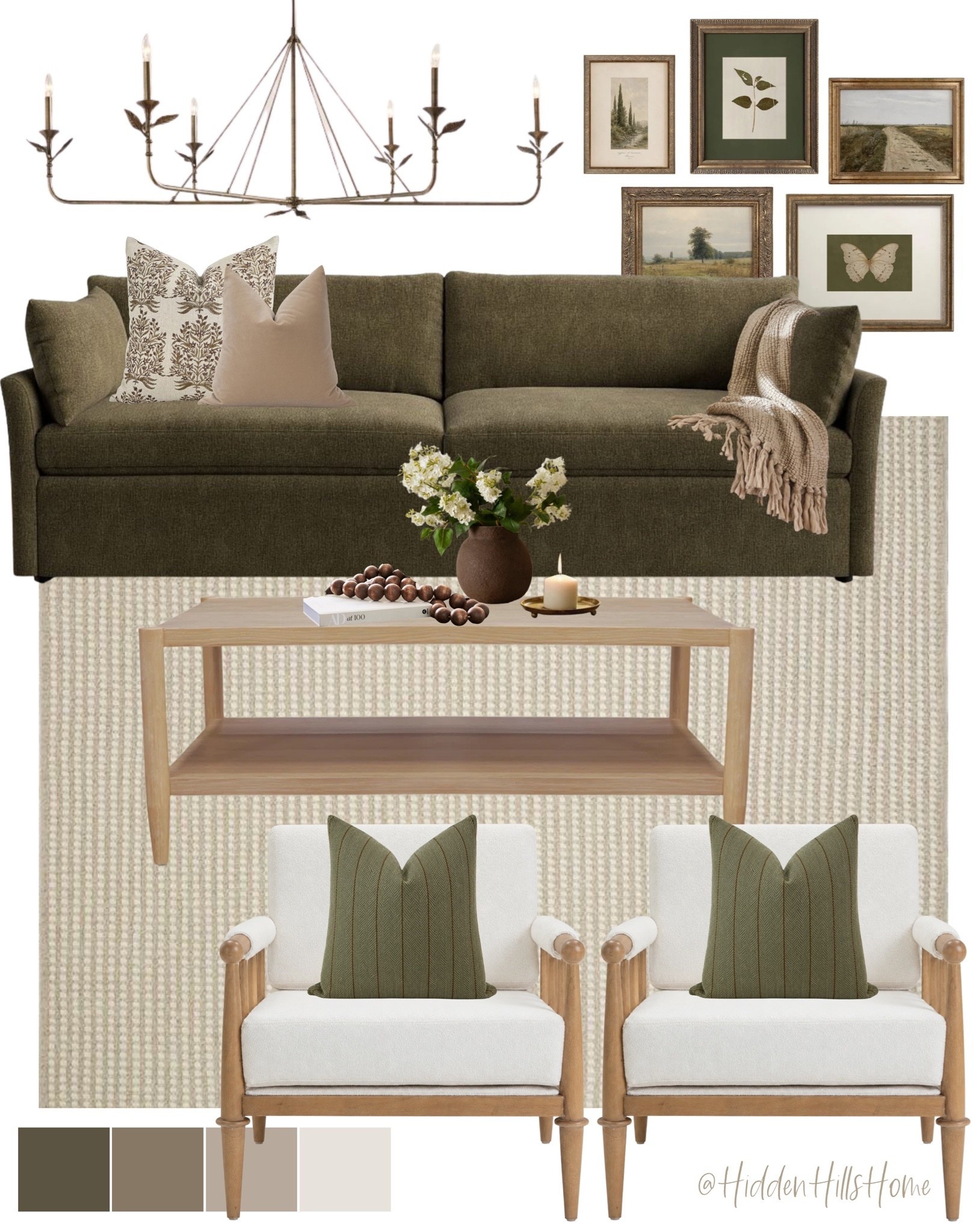 Living room decor mood board, living room design, home decor ideas, living room inspiration, cozy living room, green sofa, coffee table decor

#LTKHome #LTKSaleAlert #LTKSeasonal