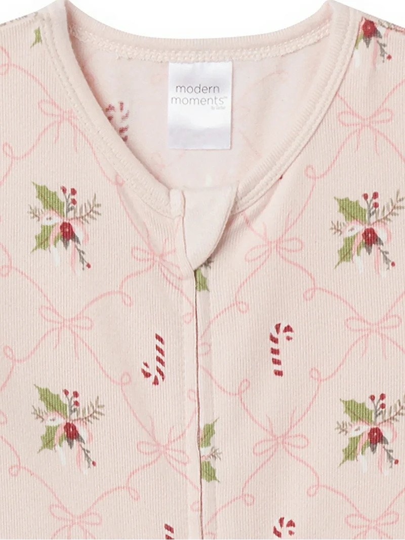 Modern Moments by Gerber Christmas One-Piece Pajama, Sizes 12 Months - 5T | Walmart (US)