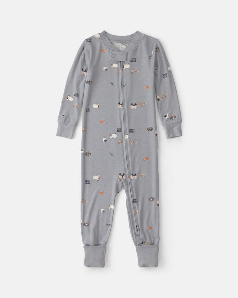 Carter's baby 1-piece halloween purelysoft™ snug fit pajama 12M Grey | Carter's Inc