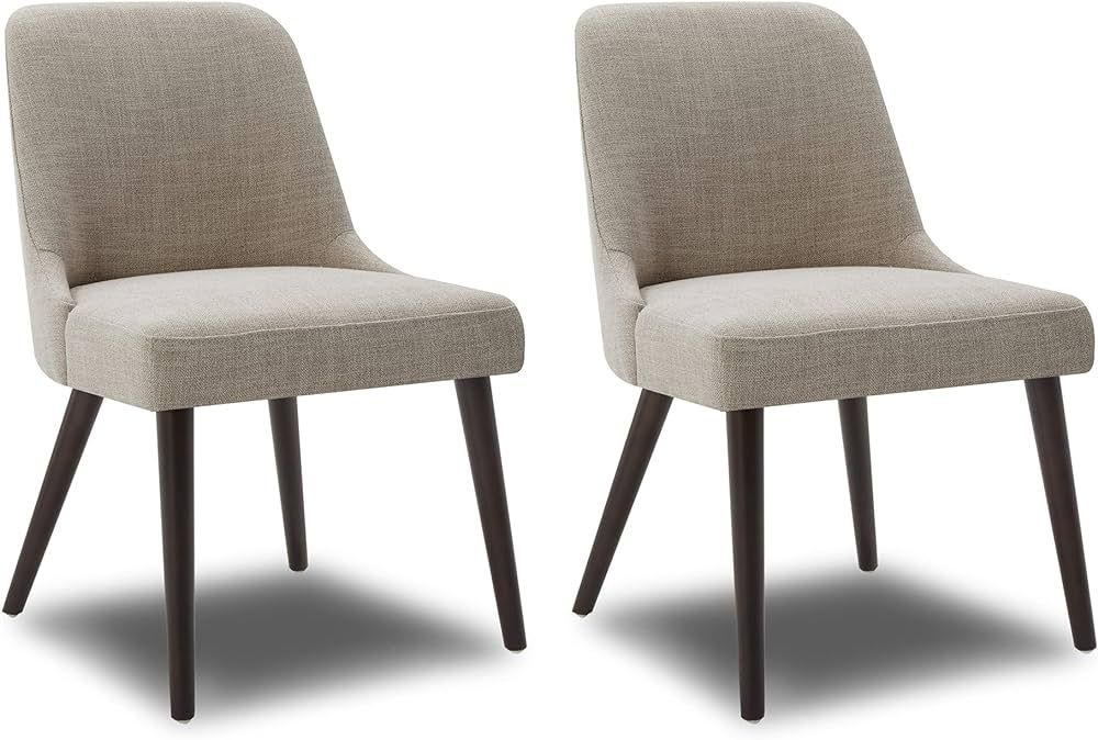 CHITA Mid-Century Modern Dining Chair, Upholstered Fabric Accent Chair for Dining Room, Set of 2,... | Amazon (US)