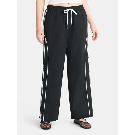 No Boundaries Track Pants with Side Stripes, Women’s | Walmart (US)