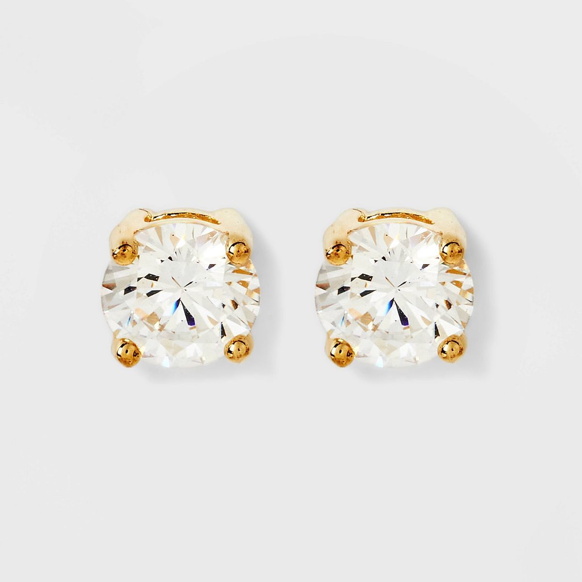 14K Gold Plated Cubic Zirconia Stud Earrings - A New Day™ Gold | Target