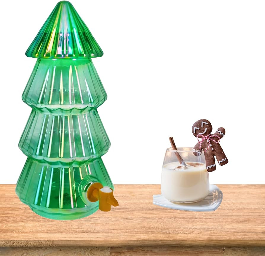Festive Christmas Tree-Shaped Drink Dispenser, 3.75-L | Red, Green, or Silver | Holiday Party Ess... | Amazon (US)