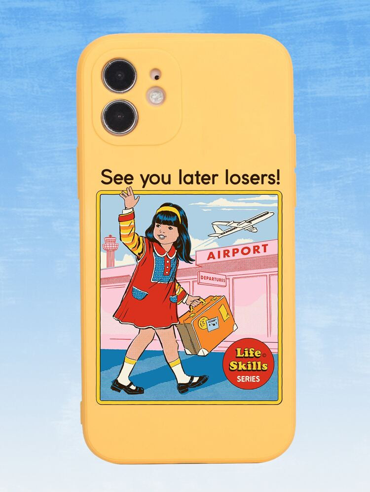 ROMWE X Stevenrhodes Girl Pattern Phone Case | SHEIN