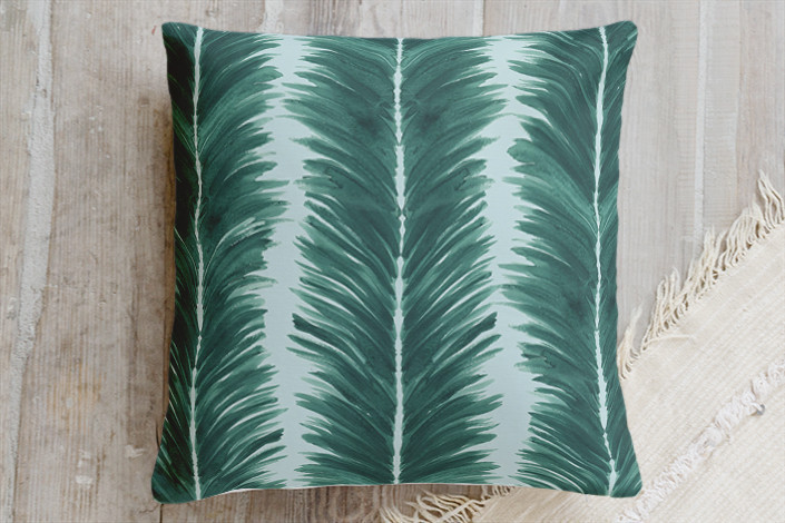 Palm Stripes Pillow by Kaydi Bishop | Minted | Minted
