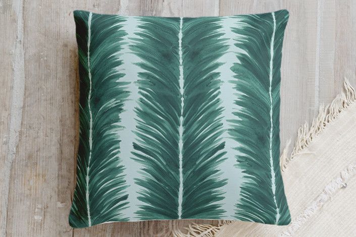 Palm Stripes Pillow by Kaydi Bishop | Minted | Minted