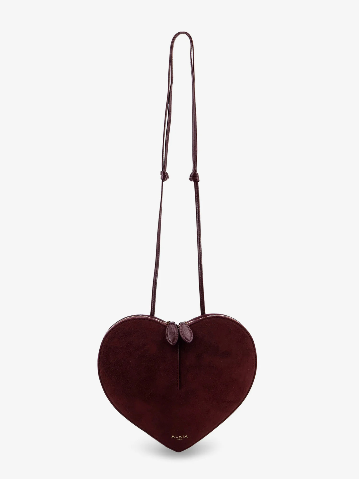 Le Coeur suede and leather shoulder bag - Alaia, UNI | Nugnes 1920