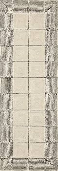 Chris Loves Julia x Loloi Francis Collection FRA-02 Cream / Black 2'-6" x 7'-6" Runner Rug | Amazon (US)
