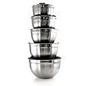 MegaChef 5 Piece Multipurpose Non Slip Stackable Mixing Bowl Set with Lids | HSN