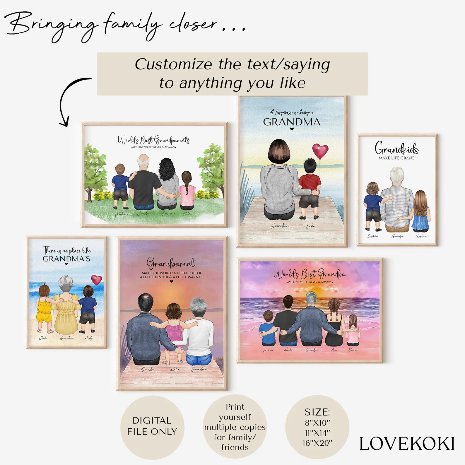 Grandpa Father's Day Gift, Birthday Gift From Granddaughter, Custom Grandfather Wall Art, Grandki... | Etsy (US)