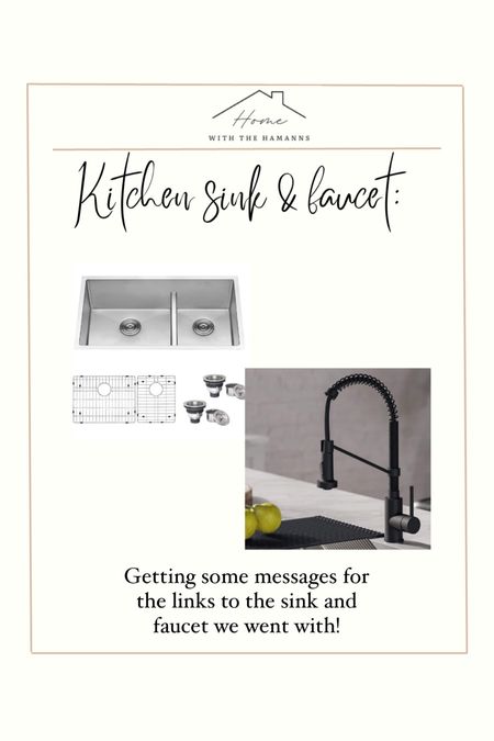 Ruvati stainless steel kitchen sink and Kris’s matte black kitchen faucet with detachable head 

#LTKFind #LTKhome #LTKsalealert