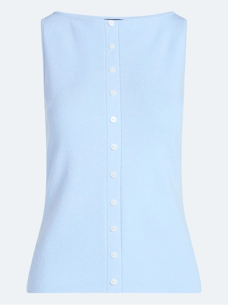 Scoop Women's Sleeveless Button Front Cardigan Sweater, Lightweight, Sizes XS-XXL | Walmart (US)