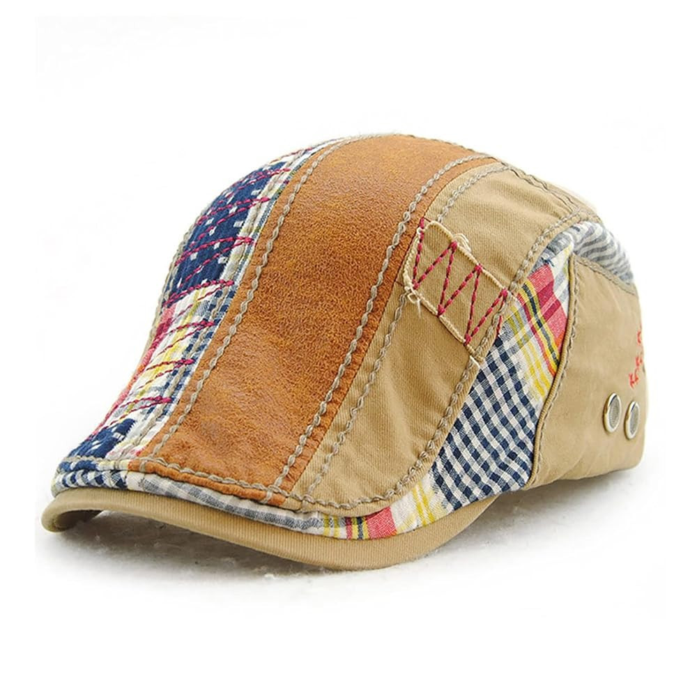 M MOACC Men Beret Hat Cotton Adjustable Newsboy Hats Cabbie Gatsby Cap Driving Flat Caps | Amazon (US)