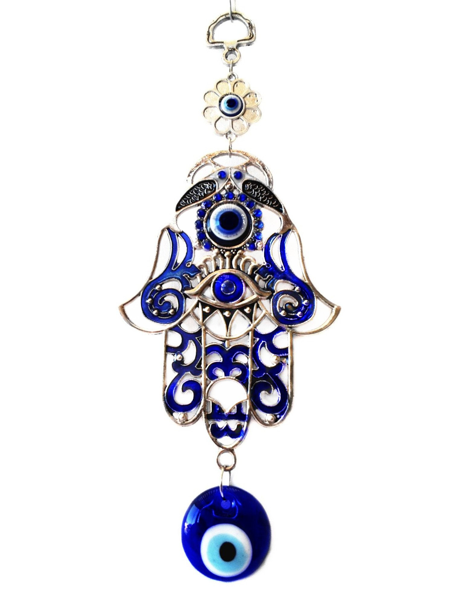 Blue Evil Eye Hamsa Hand Wall Hanging Ornament (with a Betterdecor Pouch)-023 | Amazon (US)