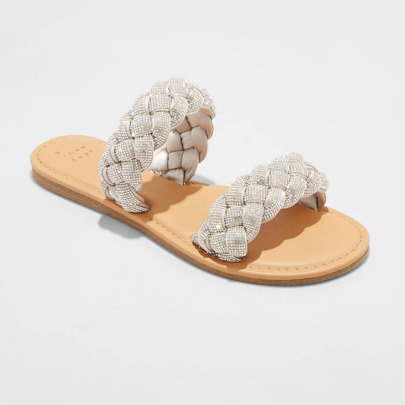 Women's Lucy Braided Slide Sandals - A New Day™ | Target