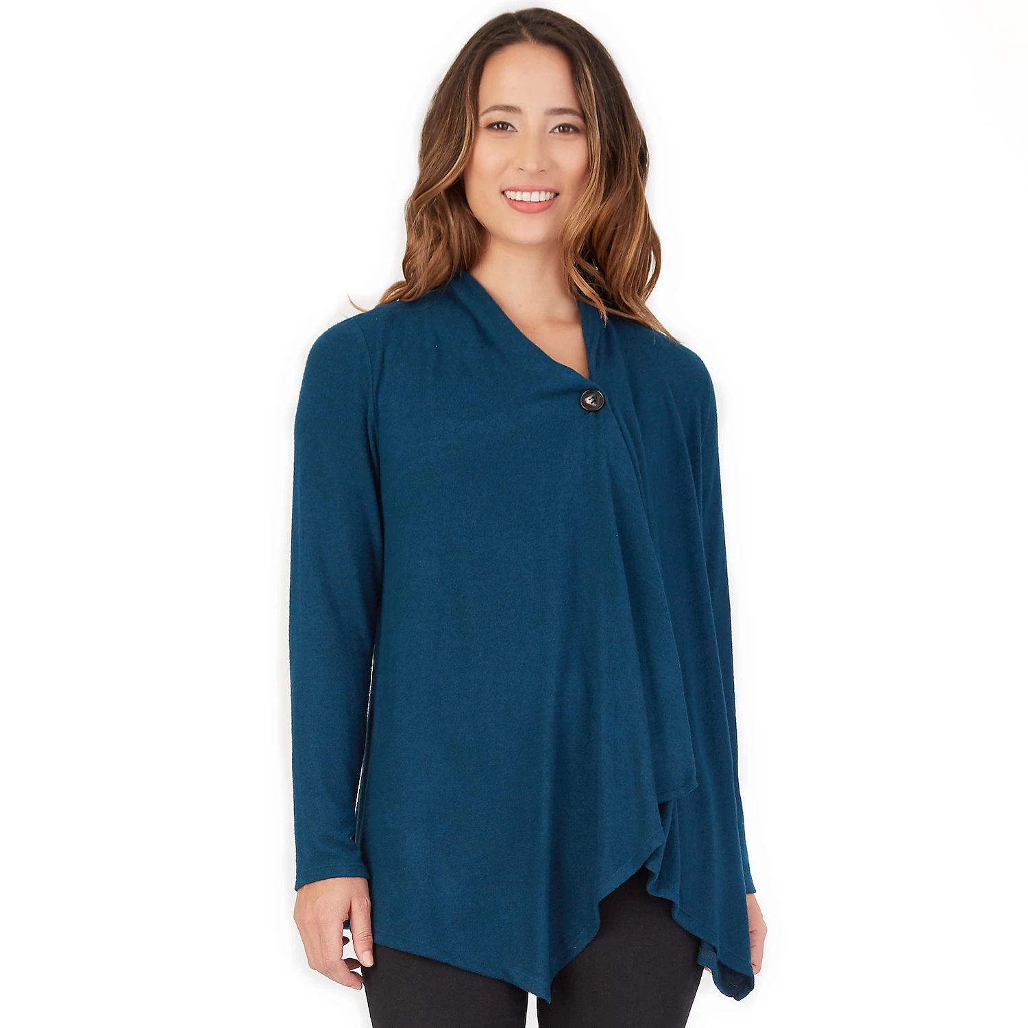 Women's Apt. 9® Button-Front Drape Cardigan | Kohl's