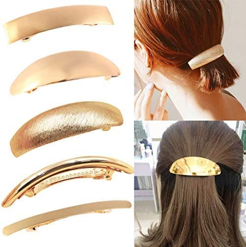 Amazon.com : DeD Pack of 5 Women Hair Clips Metal Hair Pins Simple Retro Large Hair Barrettes Fre... | Amazon (US)