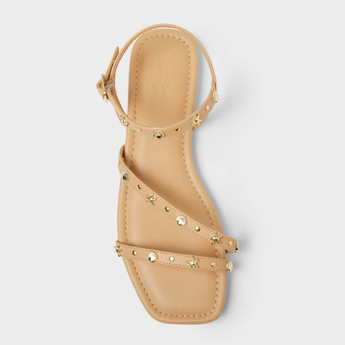 Women's Florence Embellished Ankle Strap Sandals with Memory Foam Insole - Universal Thread™ Ta... | Target