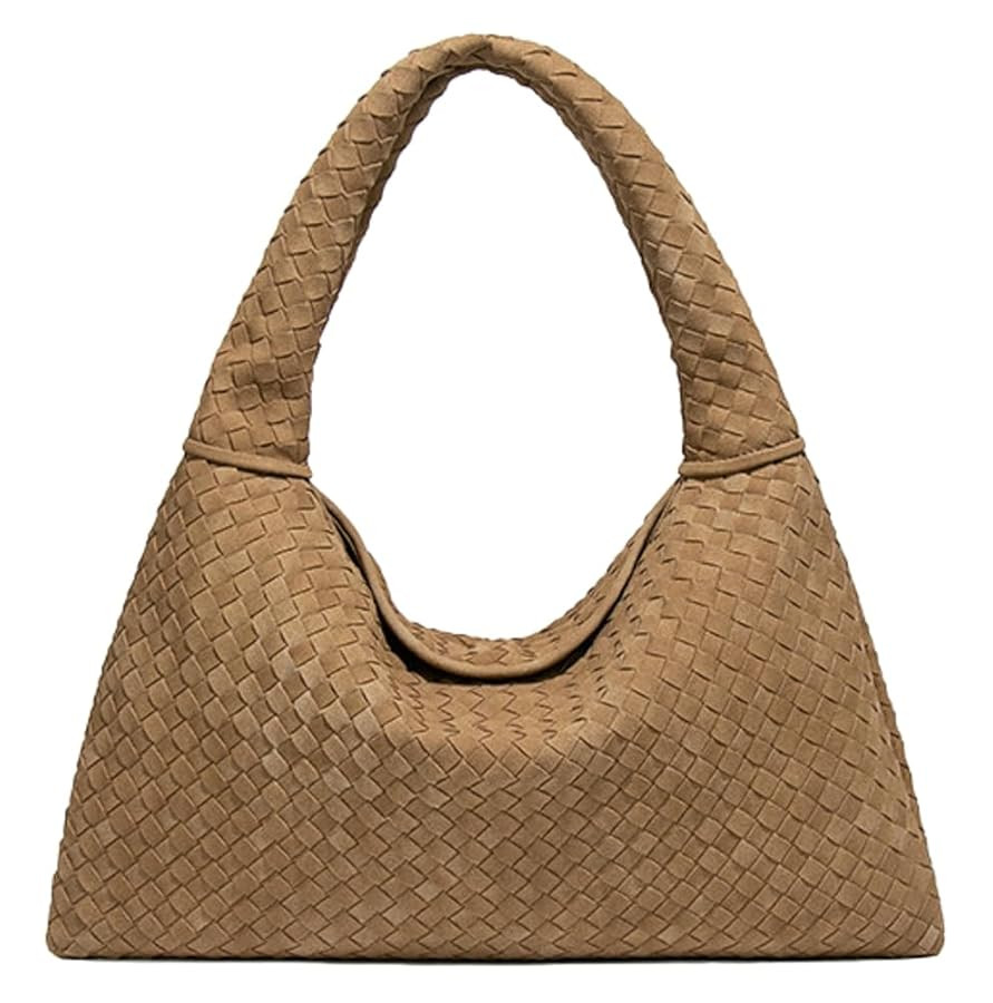 Slouchy Woven Suede Hobo Bags Women Trendy Suede Tote Bag Purse Shoulder Satchel Work Bag Top Han... | Amazon (US)