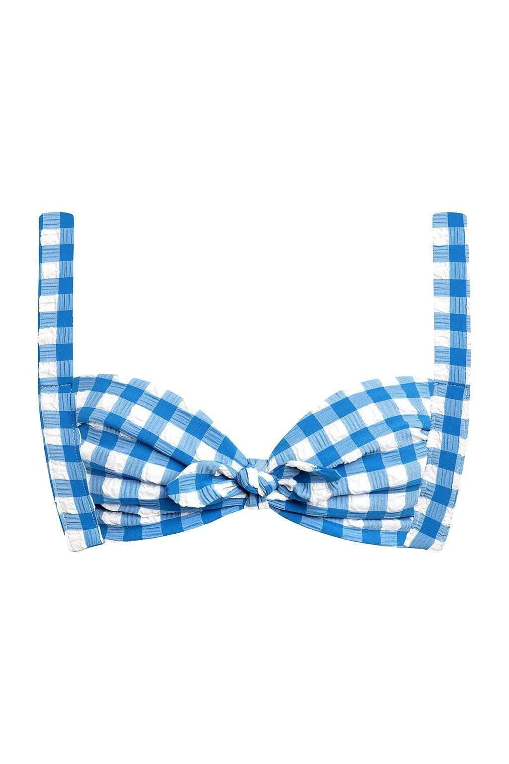 Blue Gingham Kayla Bikini Top | Montce