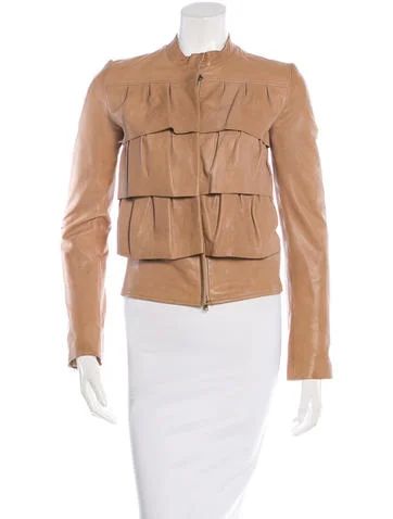 Diane von Furstenberg Cupcake Bomber Leather Jacket | The Real Real, Inc.