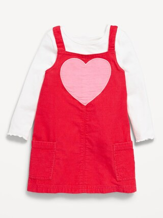 Sleeveless Corduroy Heart Dress and T-Shirt Set for Toddler Girls | Old Navy (CA)