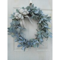 Lambs Ear Farmhouse Wreath Lambs Ear Farmhouse Grapevine Front Door Decor Rts | Etsy (US)